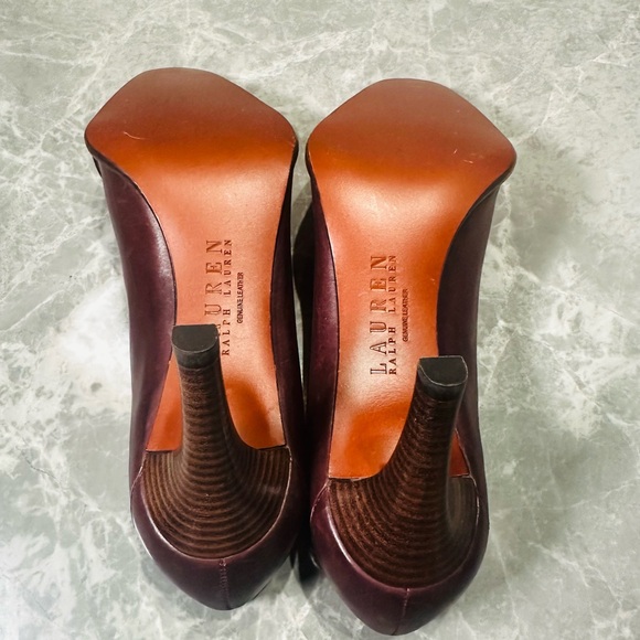 LAUREN Ralph Lauren Viona Amethyst Leather Brazilian  Purple Dress Heels SZ 10B - Picture 7 of 8